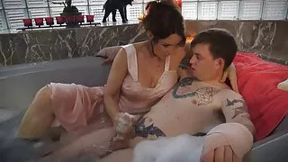 Busty paauglių gavo doggy style priešais vaikinas pute fuck